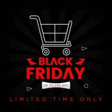 Black Friday illustration vector design of 24% off offer Illustration
