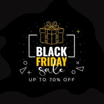 Black Friday illustration vector design of 70% Big offer Illustration