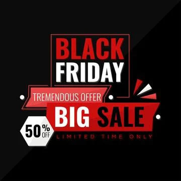 Black Friday illustration vector design of 50% Big offer Illustration