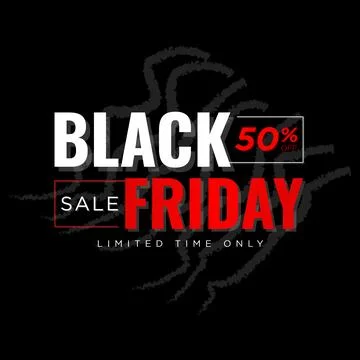 Black Friday illustration vector design of 50% off Illustration