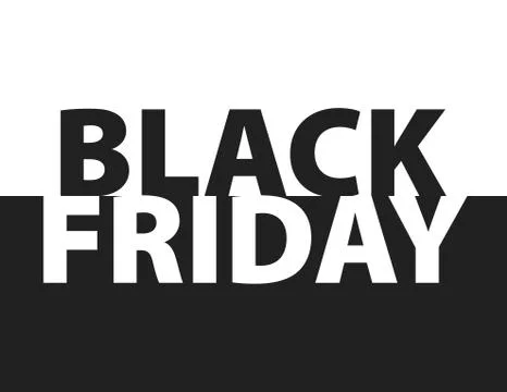 Black Friday inscription on abstract ink blots for sale and discount, templat Stock Illustration