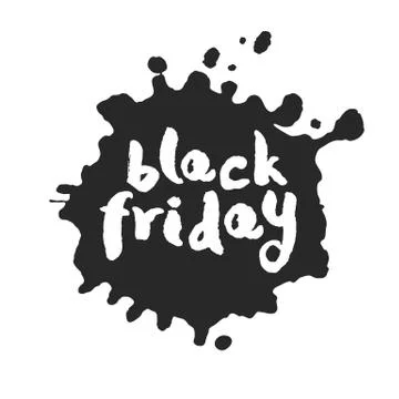 Black Friday Inside Inky Blot Stock Illustration