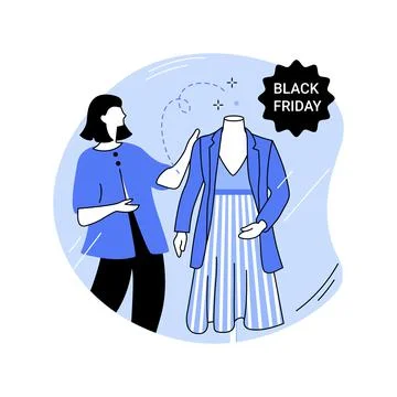 Black Friday isolated cartoon vector illustrations. Stock Illustration
