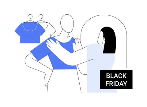 Black Friday isolated cartoon vector illustrations. Ilustración de archivo
