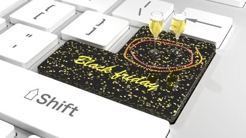 Black friday keyboard Stock Illustration