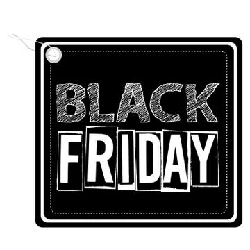 Black friday label Illustrazione stock
