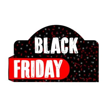 Black friday label Illustrazione stock