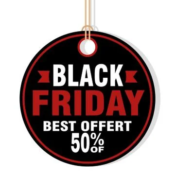Black friday label Stock Illustration