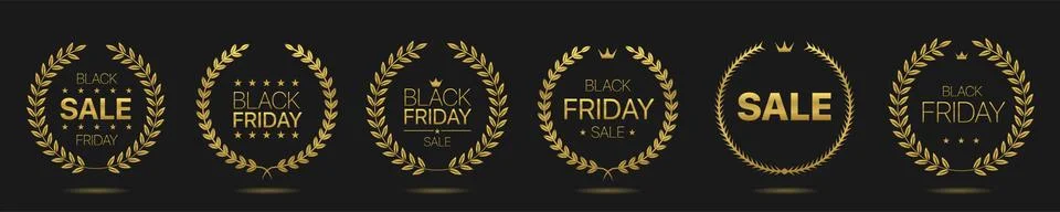 Black friday label set Stock Illustration