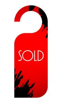 Black friday label, special red-black advertising label Stock Illustration