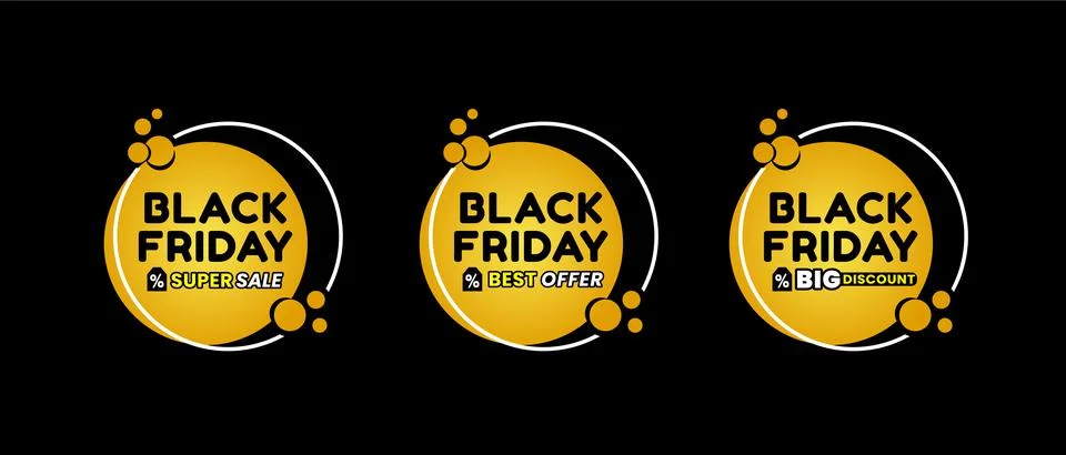 Black Friday Label Template Stock Illustration