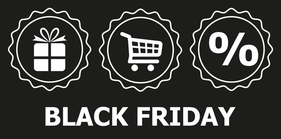 BLACK FRIDAY LABELS BANNERS Stock Illustration