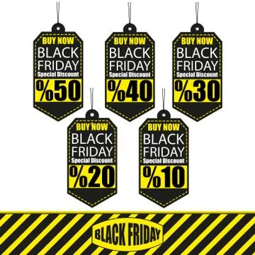Black Friday Labels Stock Illustration