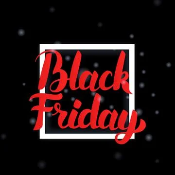 Black Friday Lettering with Frame Illustrazione stock