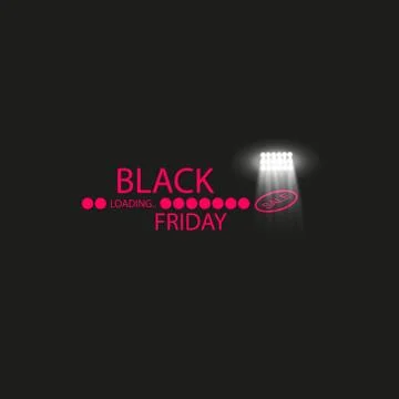 Black Friday with Loading Bar and spotlight . Black Friday Sale Concept Stock Illustration