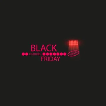 Black Friday with Loading Bar and spotlight . Black Friday Sale Concept Stock Illustration