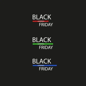 Black Friday with Loading Bar . Black Friday Sale Concept Stock Illustration