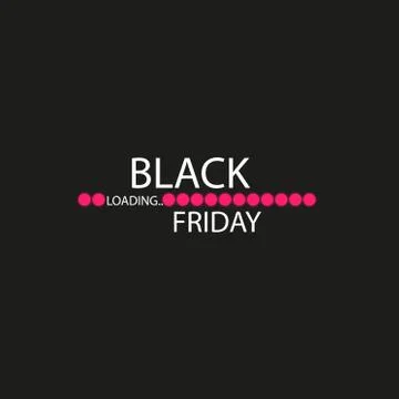 Black Friday with Loading Bar . Black Friday Sale Concept Stock Illustration