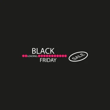 Black Friday with Loading Bar . Black Friday Sale Concept Stock Illustration
