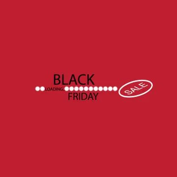 Black Friday with Loading Bar . Black Friday Sale Concept Stock Illustration