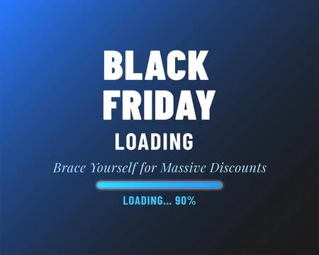 Black Friday Loading Massive Discounts 스톡 일러스트