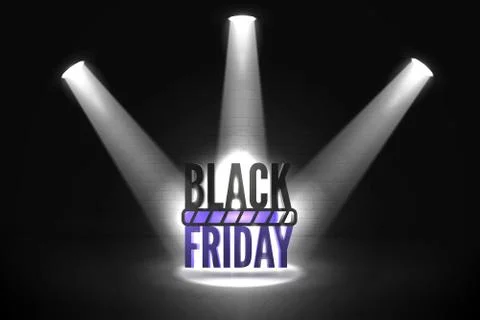 Black friday loading realistic vector banner template Illustrazione stock