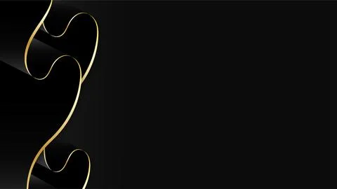 Black Friday luxury background with dynamic golden wavy lines and copy spac.. 스톡 일러스트