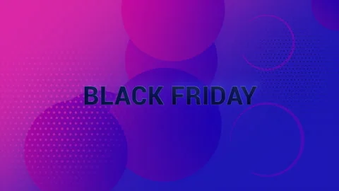 Black Friday with memphis geometric pattern with colorful circles 動画素材 252670258