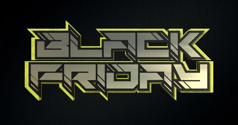 Black Friday Metal 3D Text Looping Animation Stock Footage 119969904