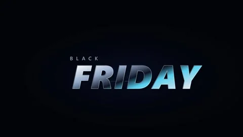 Black friday metallic text animation modern promotional motion for retail s.. 스톡 동영상 344862962