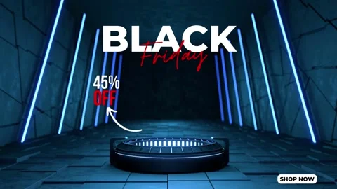 Black Friday moving background for 3d promotional media Stock Footage 219927425