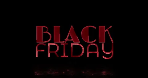 Black Friday neon light text font, 4K animation. Stock Footage 294973256
