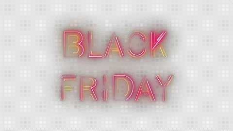 Black Friday Neon Text Stock Footage 220662485