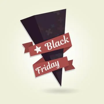 Black Friday object for website. Template your banner or poster. Sale and Stock Illustration
