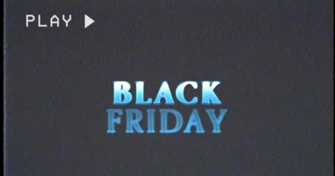 Black Friday Old School VHS Announcement 스톡 동영상 123808160