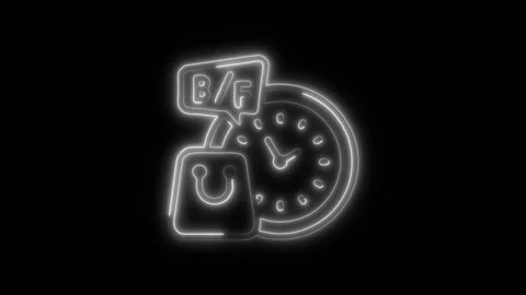 Black Friday Outline Icon in HD Video Neon Animation Vídeo Stock 304552155