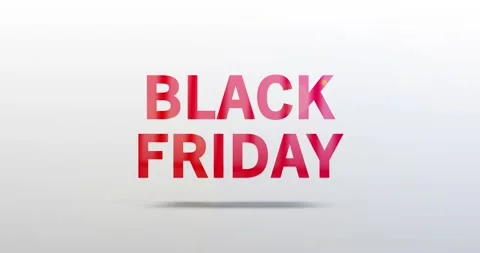 Black Friday. Particle Logo. Red Text Animation Stock Footage 138896749