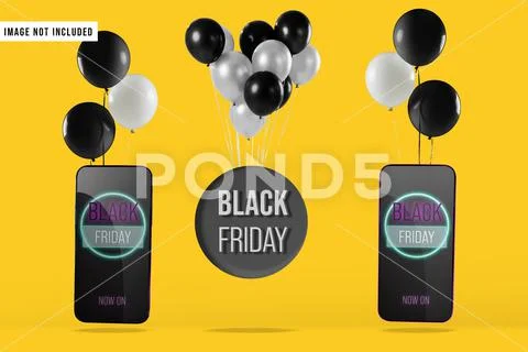Black Friday Phone Mockup Modello PSD