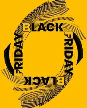 Black Friday Poster Eye Catching Sale Promotion Design 스톡 일러스트