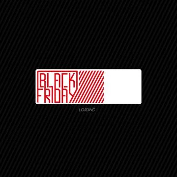 Black friday. Progress loading bar. Vector illustration. 스톡 일러스트