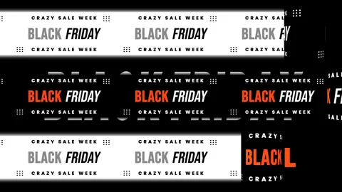 Black friday roll banner animation effect Stock Footage 341084894