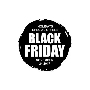 Black Friday round icon Stock Illustration