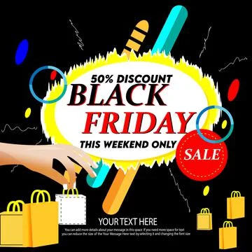 Black Friday sale with abstract background Stock Illustration
