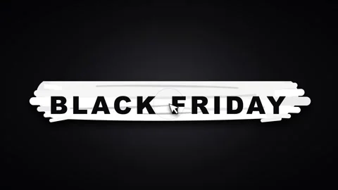Black friday sale animated button with mouse cursor click interaction on da.. 스톡 동영상 344855904