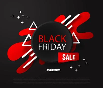 Black friday sale background.Abstract composition with geometric elements Stock Illustration