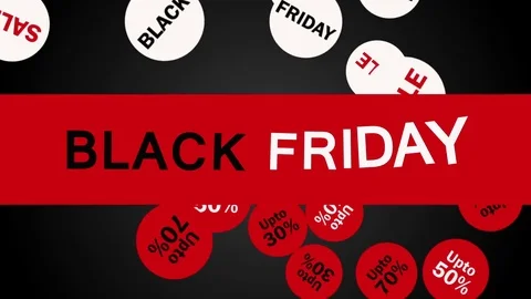 Black Friday Sale on the black background Stock Footage 80936788