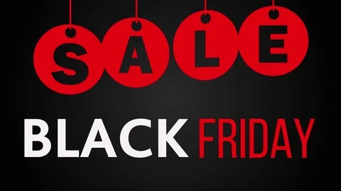 Black Friday Sale on the black background Stock Footage 80936882