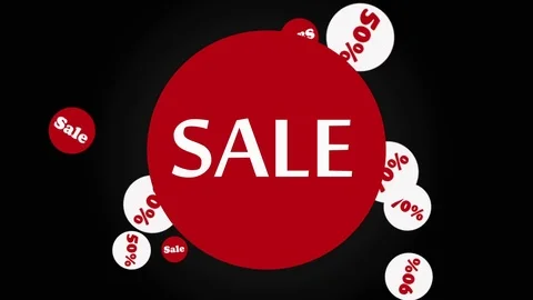 Black Friday Sale on the black background Stock Footage 80977436