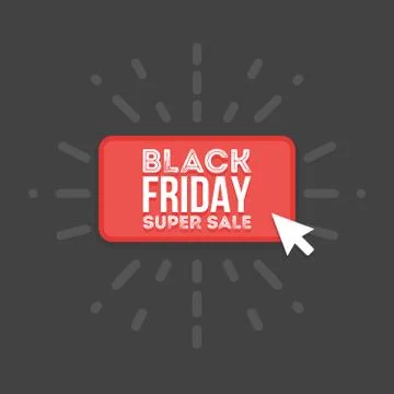 Black friday sale commerce vector illustration design. Mouse click button Illustrazione stock