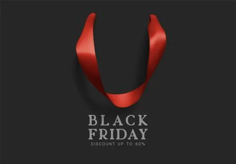 Black Friday Sale. Creative design concept background in form of gift bag Stock Illustration